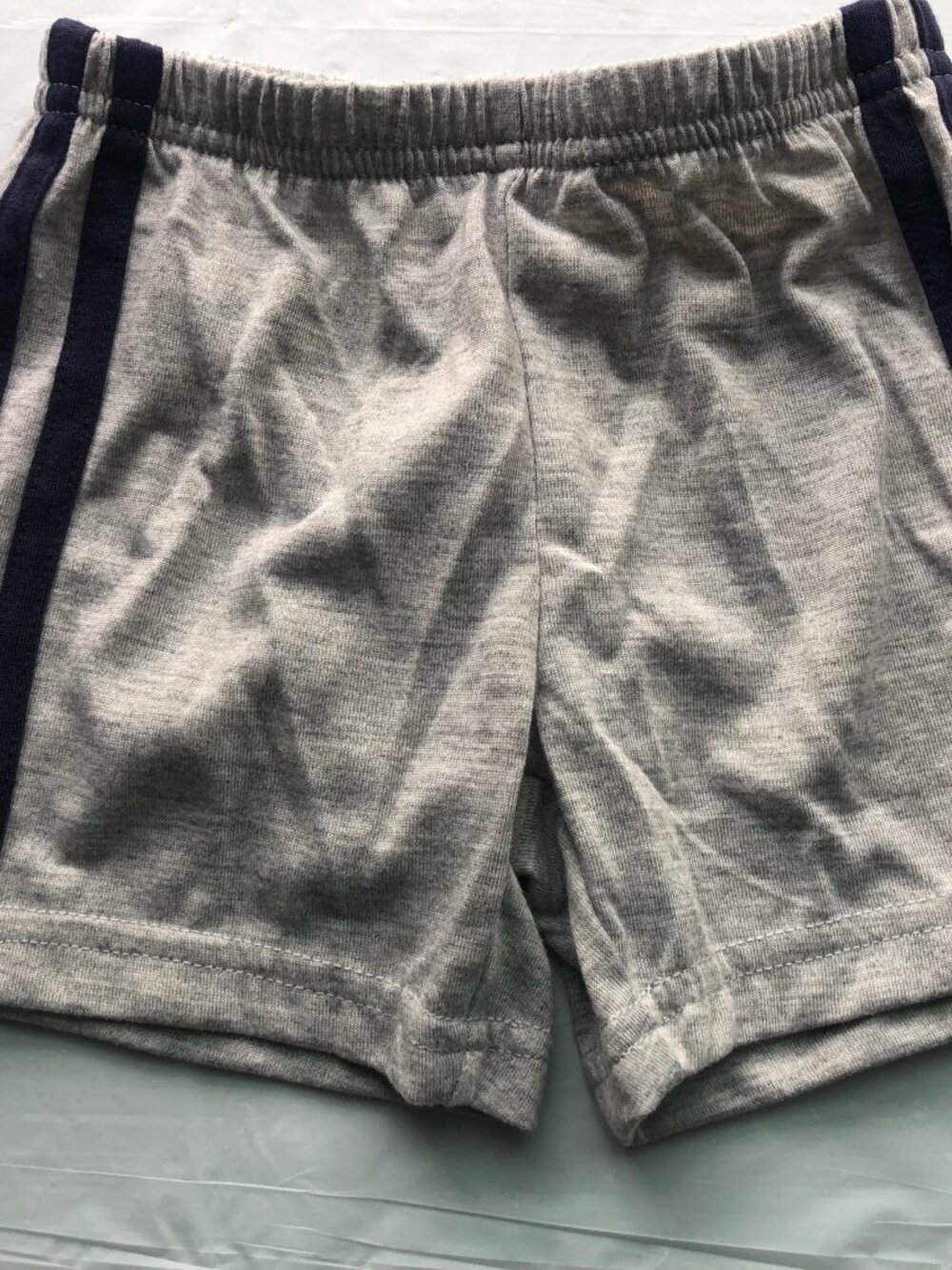 12-Months Carter's Gray Shorts w/Blue Stripes on Sides; UBG; Ready to ship!